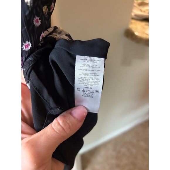 Loft Floral Sleeveless Peplum Tiered Blouse Size S 2-6 - Picture 5 of 6